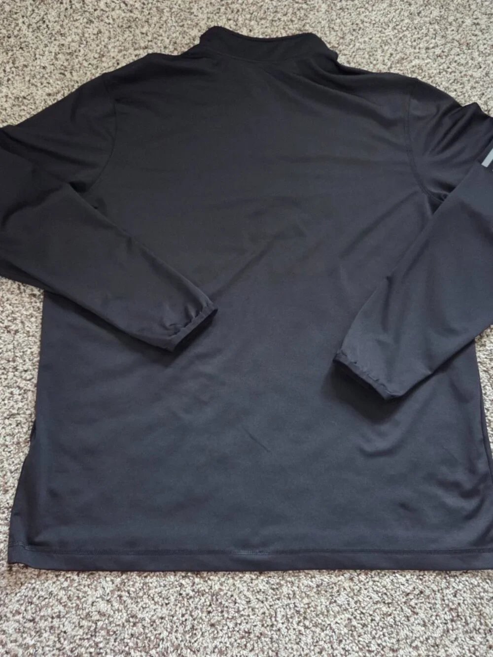 Adidas Golf 3-Stripe 1/4-Zip Performance Pullover Mens XL Black Gray Stretch